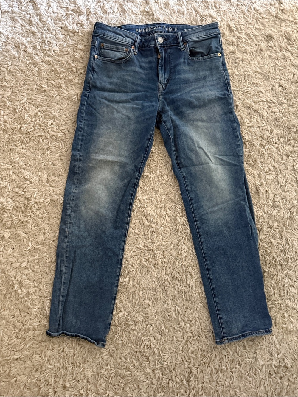 American Eagle Outfitters Men’s Distressed Blue Slim Jeans